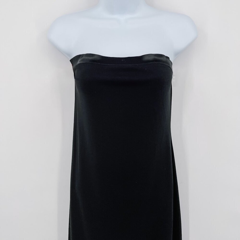 NEW Fashion Nova Farrah Crochet Tassel Fringe Maxi Dress Strapless Black Large - Picture 5 of 10